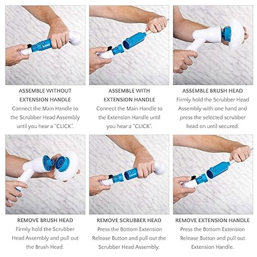 3 in 1 Electric Spin Scrubber Machine
